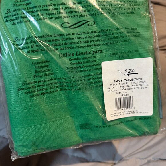 Linette Green Tablecover With Waterproof Backing - Picture 11 of 11
